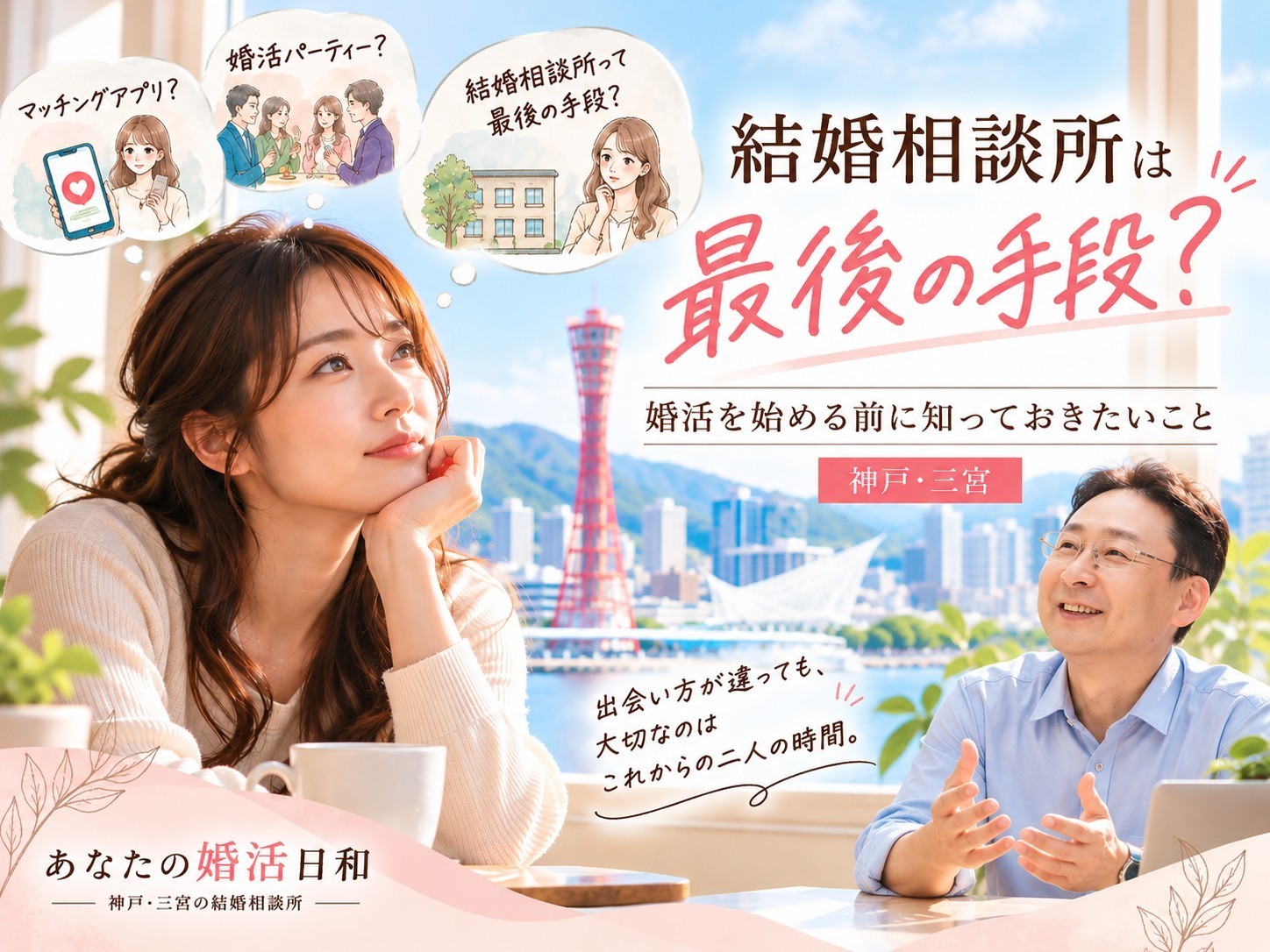「結婚相談所は最後の手段？神戸・三宮の男性仲人が、婚活を始める前に知っておきたいことを解説」