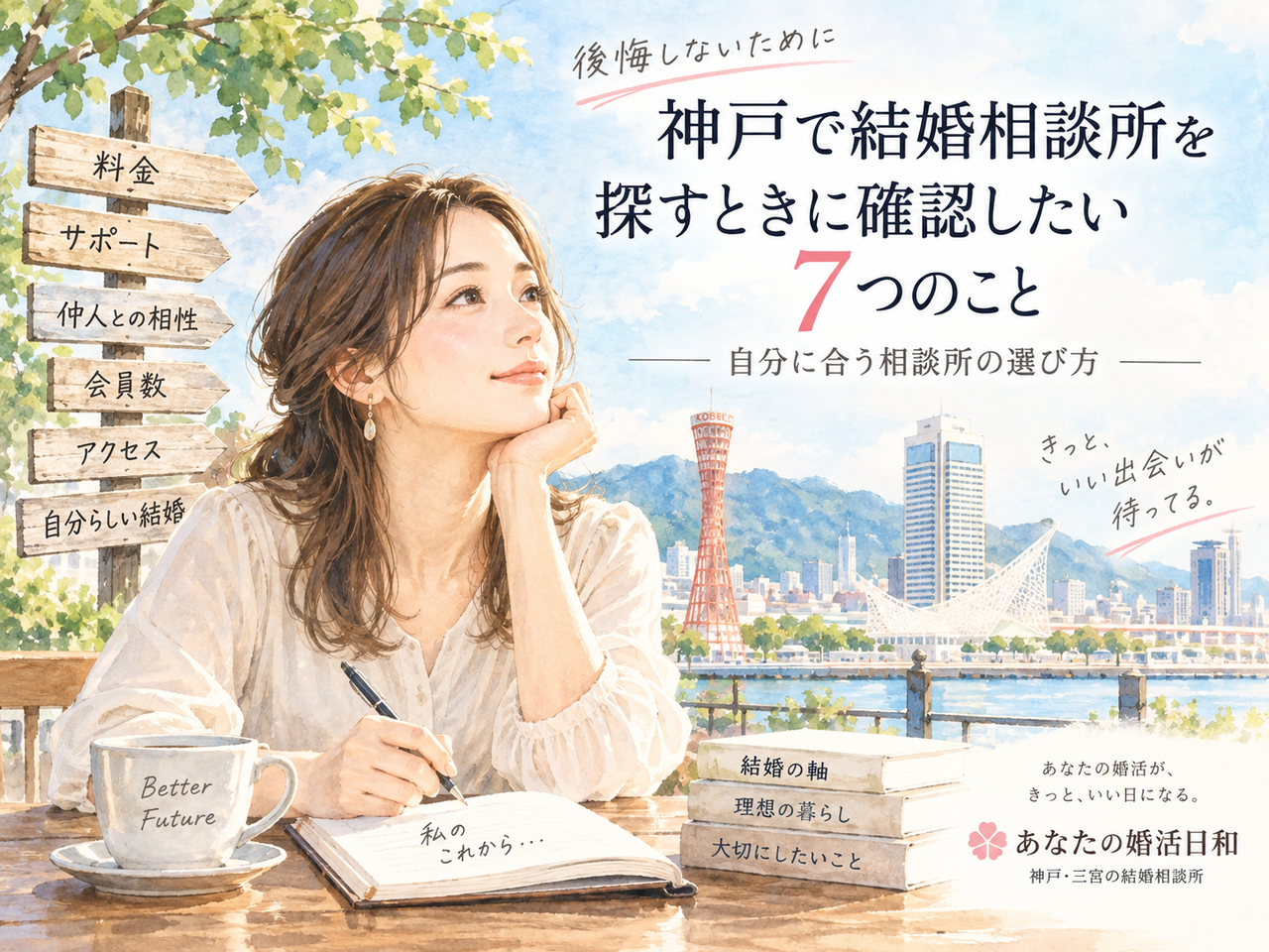恋愛経験ゼロから6か月で成婚した35歳女性をイメージしたイラスト